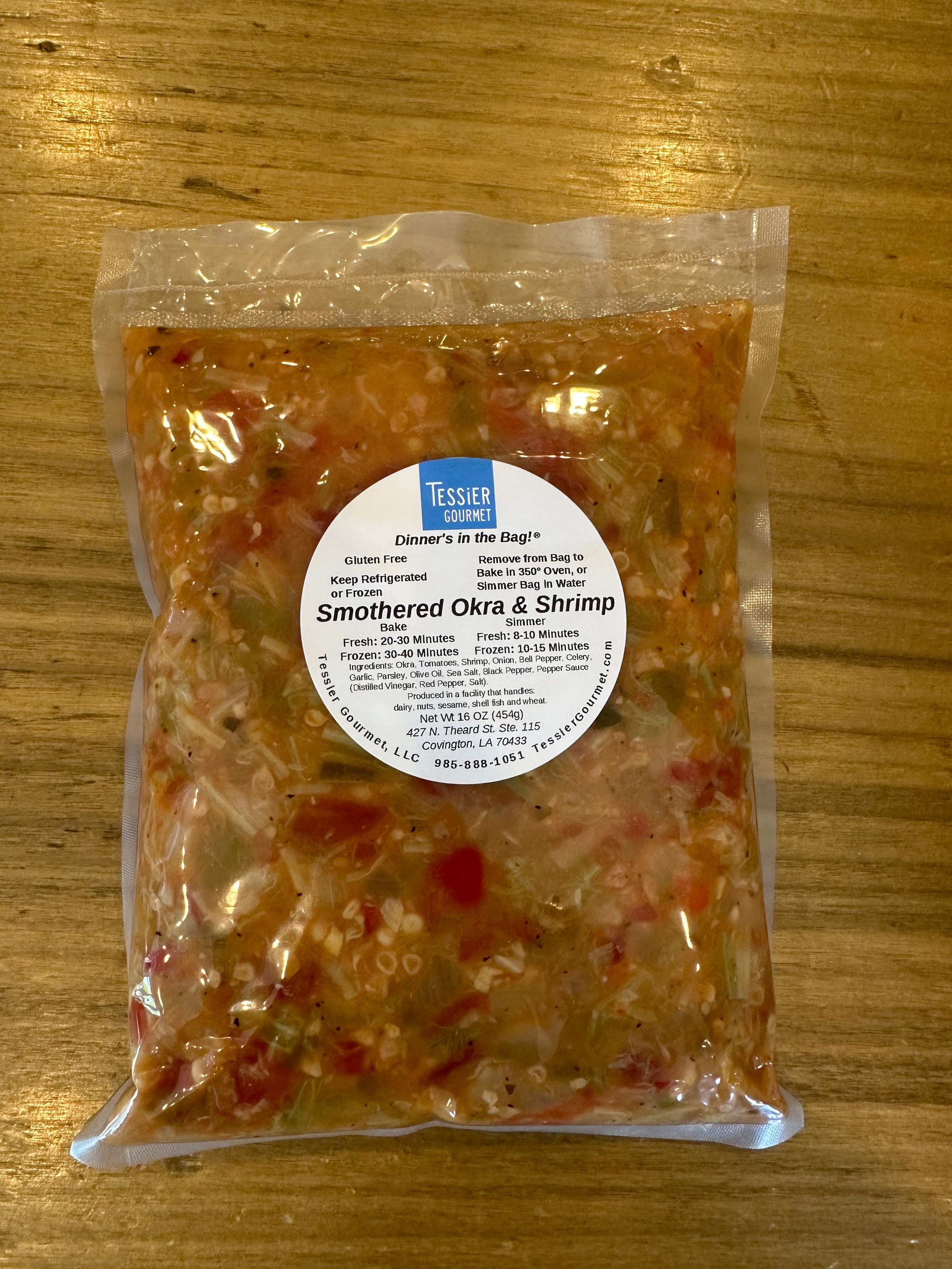 Smothered Okra with Shrimp Tessier Gourmet